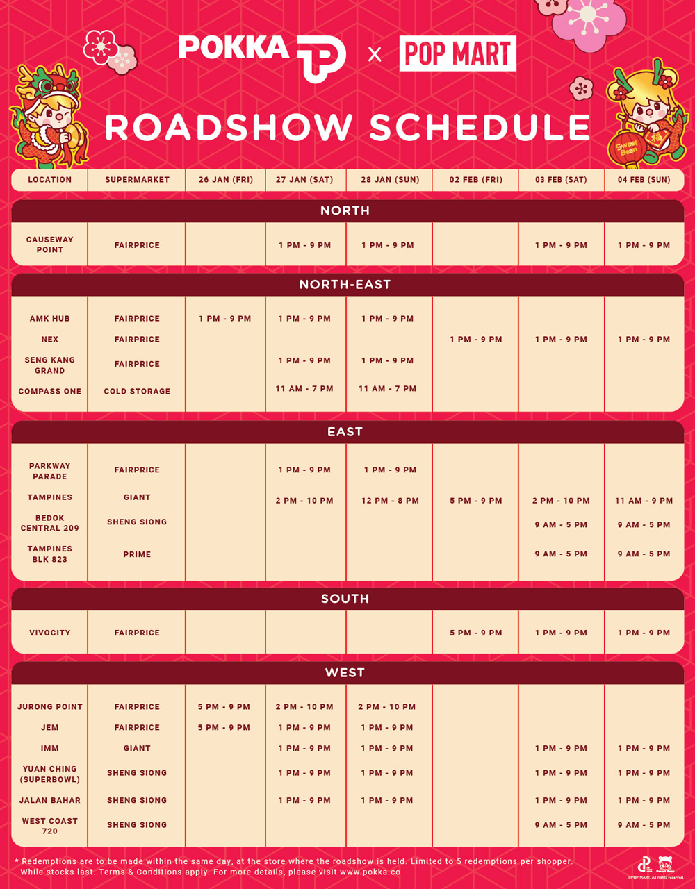 CNY Roadshow Schedule 2024