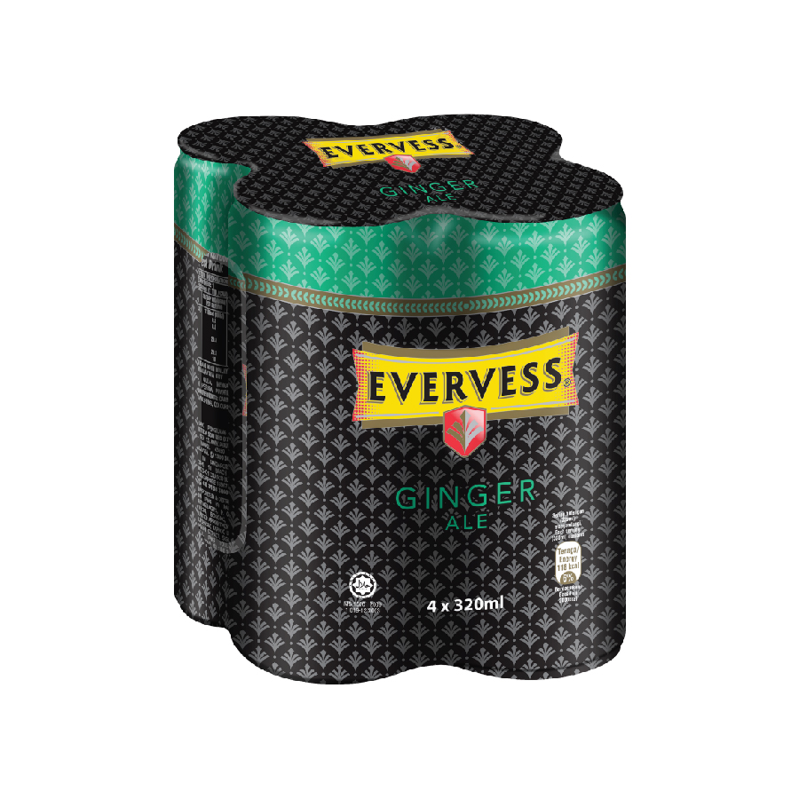 Evervess Ginger Ale Can 320ml 4s