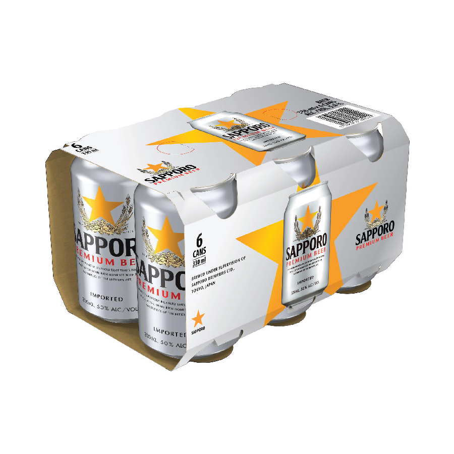Sapporo 330ml 6s
