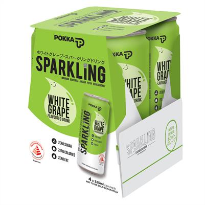 Sparkling Flavoured Drink White Grape 325ml x 4s